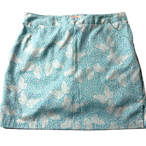 Coral Bay Golf Butterfly Print Skort Polyester & Spandex Size 12 - Picture 1 of 6